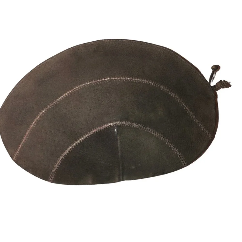 vasilis for trotting gray suede leather vintage fabulous on trend clutch…